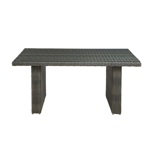 Alaterre Furniture Asti All-Weather Wicker Outdoor 26"H Cocktail Table AWWF04FF - main